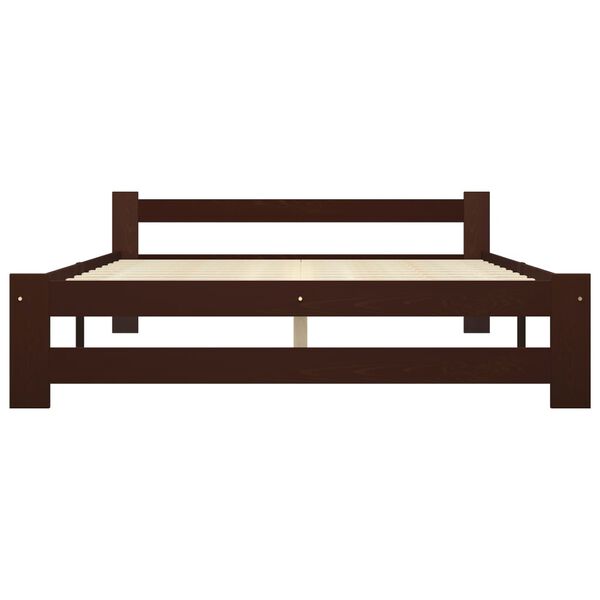 vidaXL Estrutura de cama c/ 4 gavetas 180x200 cm pinho castanho-escuro
