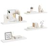 vidaXL Prateleiras parede suspensas 4 pcs 90x23,5x3,8cm MDF branco