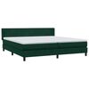 vidaXL Cama com molas/colch&atilde;o 180x220 cm veludo verde-escuro