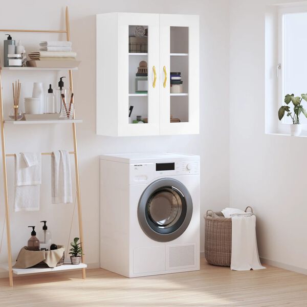 vidaXL Arm&aacute;rio de parede 69,5x34x90 cm branco