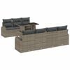 vidaXL Conjunto de Sof&aacute; de Jardim 8 unid. Cinzeto