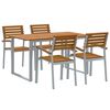 vidaXL Conjunto de Jantar para Jardim 5 unid. Cinzeto