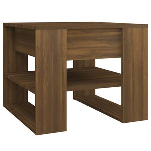 vidaXL Mesa centro 55,5x55x45 cm derivados de madeira carvalho fumado