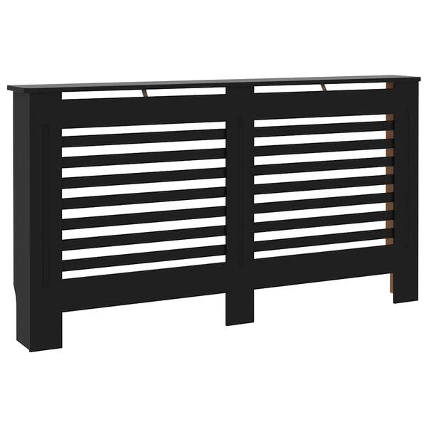 vidaXL Cobertura de radiador 152x19x81,5 cm MDF preto