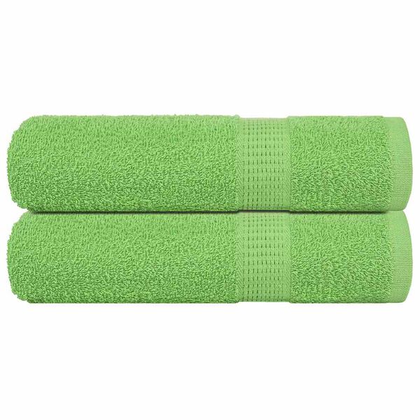 vidaXL Toalhas banho FROGN 2 pcs 100x150 cm 360 g/m&sup2; verde ma&ccedil;a