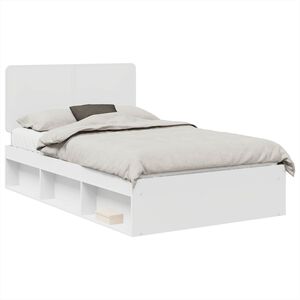 vidaXL Estrutura da Cama com cabeceira Branco 120 x 190 cm