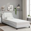 vidaXL Estrutura de cama sem colch&atilde;o Zadar 100x203cm couro artificial branco