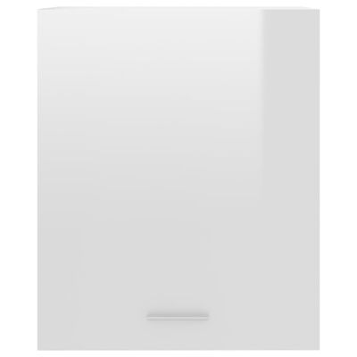 vidaXL Armário de parede 50x31x60 cm contraplacado branco brilhante