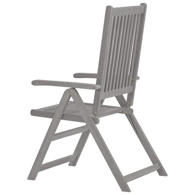 vidaXL Cadeiras de jardim reclináveis 6 pcs acácia maciça cinzento