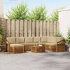 vidaXL Conjunto de Sof&aacute; Sectional com almofada 9 pcs Natural e Bege