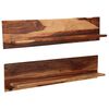 vidaXL Prateleiras de parede 2 pcs 118x26x20cm madeira acácia maciça