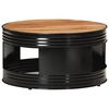 vidaXL Mesa de centro 68x68x36 cm madeira de ac&aacute;cia maci&ccedil;a preto
