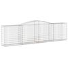 vidaXL Cesto gabi&atilde;o arqueado 400x50x100/120 cm ferro galvanizado