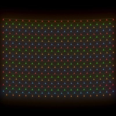 vidaXL Rede luzes de natal 4x4 m 544 luzes LED int/ext colorido