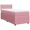 vidaXL Cama com molas/colch&atilde;o 100x200 cm veludo rosa