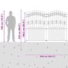 vidaXL Cerca para Jardim Cinzeto 240 x 228 cm