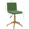 vidaXL Cadeiras de jantar giratorias 2 pcs veludo verde-escuro