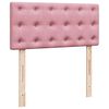 moldura de cama otomana vidaXL com colch&atilde;o rosa 100x200cm veludo