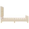 vidaXL Estrutura da Cama com cabeceira Creme 140 x 190 cm tecido