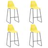 vidaXL 5 pcs conjunto de bar pl&aacute;stico amarelo