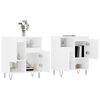 vidaXL Aparadores 2 pcs derivados de madeira branco