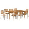 vidaXL Conjunto de Jantar para Jardim 9 unid. Bege