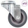 vidaXL 12 pcs rodas girat&oacute;rias com furo roscado 50 mm