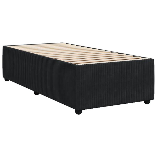vidaXL Estrutura de cama 90x200 cm veludo preto