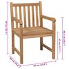 vidaXL Cadeiras de jardim c/ almofad&otilde;es pretos 4 pcs teca maci&ccedil;a