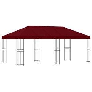 vidaXL Gazebo com paredes laterais 6 x 3 m Borgonha Poli&eacute;ster e A&ccedil;o