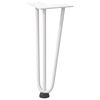 vidaXL Pernas de grampo para mesa de centro 4 pe&ccedil;as, branco, 30 cm, a&ccedil;o maci&ccedil;o