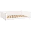 vidaXL Cama para c&atilde;es 105,5x75,5x28 cm madeira de pinho maci&ccedil;a branco