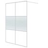 vidaXL Divis&oacute;ria de chuveiro 140x195 cm vidro transparente ESG branco