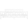 vidaXL Estrutura de cama com cabeceira e pés 193x203 cm metal branco