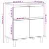 vidaXL Aparador 60x35x70 cm derivados de madeira branco brilhante