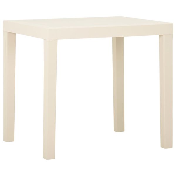 vidaXL Mesa de jardim 79x65x72 cm plástico branco