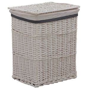 vidaXL Cesto de roupa suja salgueiro branco