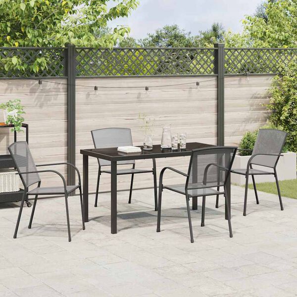 vidaXL Conjunto de Jantar para Jardim 5 pcs Antracite