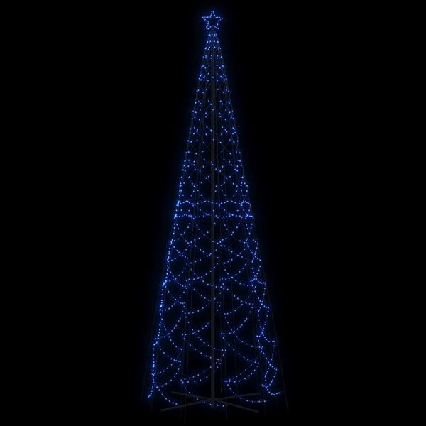 vidaXL &Aacute;rvore de Natal em cone 1400 luzes LED 160x500 cm azul
