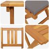 vidaXL Conjunto bistro 3 pcs Castanho Madeira de acácia maciça