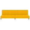 vidaXL Sof&aacute;-cama de 2 lugares veludo amarelo