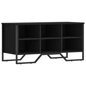 vidaXL Sapateira 90x38x45,5 cm derivados de madeira preto