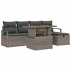 vidaXL Conjunto de Sof&aacute; de Jardim 6 unid. Cinzeto vime PE
