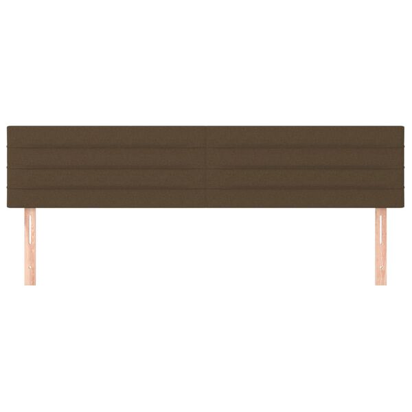 vidaXL Cabeceiras castanho-escuro 200x5x78/88 cm tecido