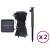 vidaXL Luzes solares 2pcs 2x200 LED p/ interior/exterior branco frio