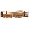vidaXL Conjunto de Sof&aacute;s para Exterior 7 pcs Natural