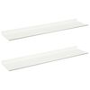 vidaXL Prateleira Flutuante 2 pcs Branco 80 x 18 x 2,5 cm A&ccedil;o