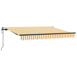 vidaXL Toldo Retr&aacute;til Amarelo 250 x 200 cm tecido