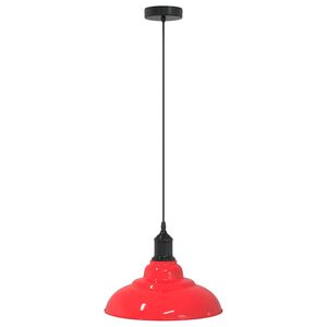 vidaXL Candeeiro suspenso regul&aacute;vel altura E27 vermelho vivo &Oslash;31cm