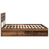vidaXL Estrutura da Cama com cabeceira Madeira antiga 200 x 200 cm